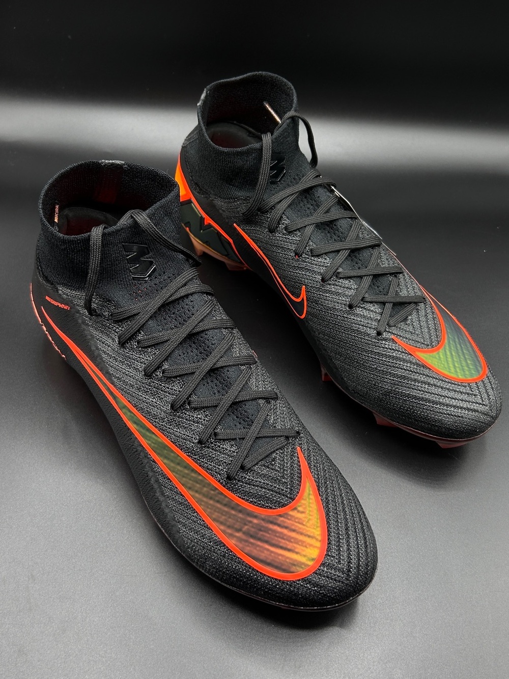 Nike Men’s Black & Orange Mercurial Superfly 10, FG Soccer Cleats